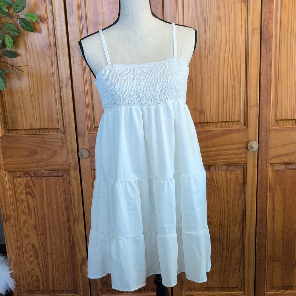 SHEIN White Summer Mini Dress XL           CC139